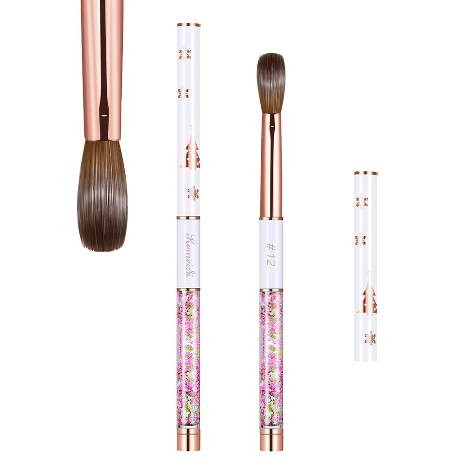 KEMEISI front view of size 12 brush showing packaging and shape benefit