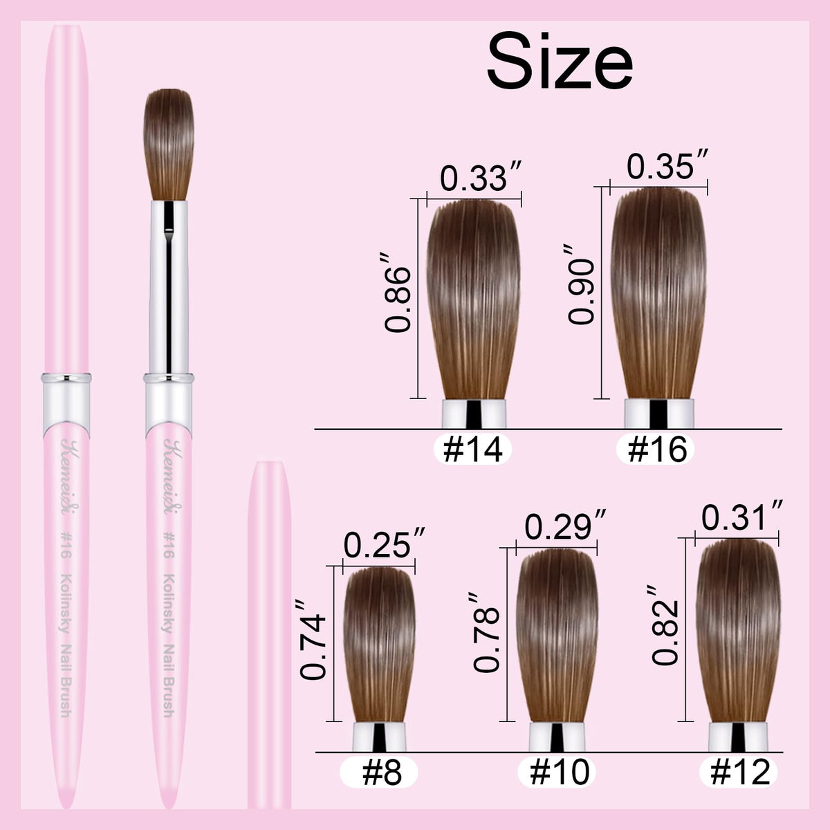 KEMEISI brush in use sculpting acrylic bead for smooth, professional finish