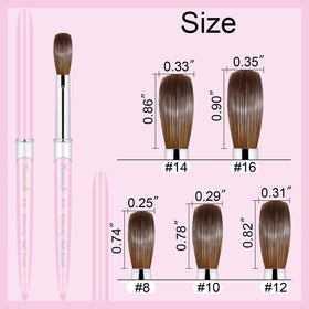 KEMEISI brush in use sculpting acrylic bead for smooth, professional finish