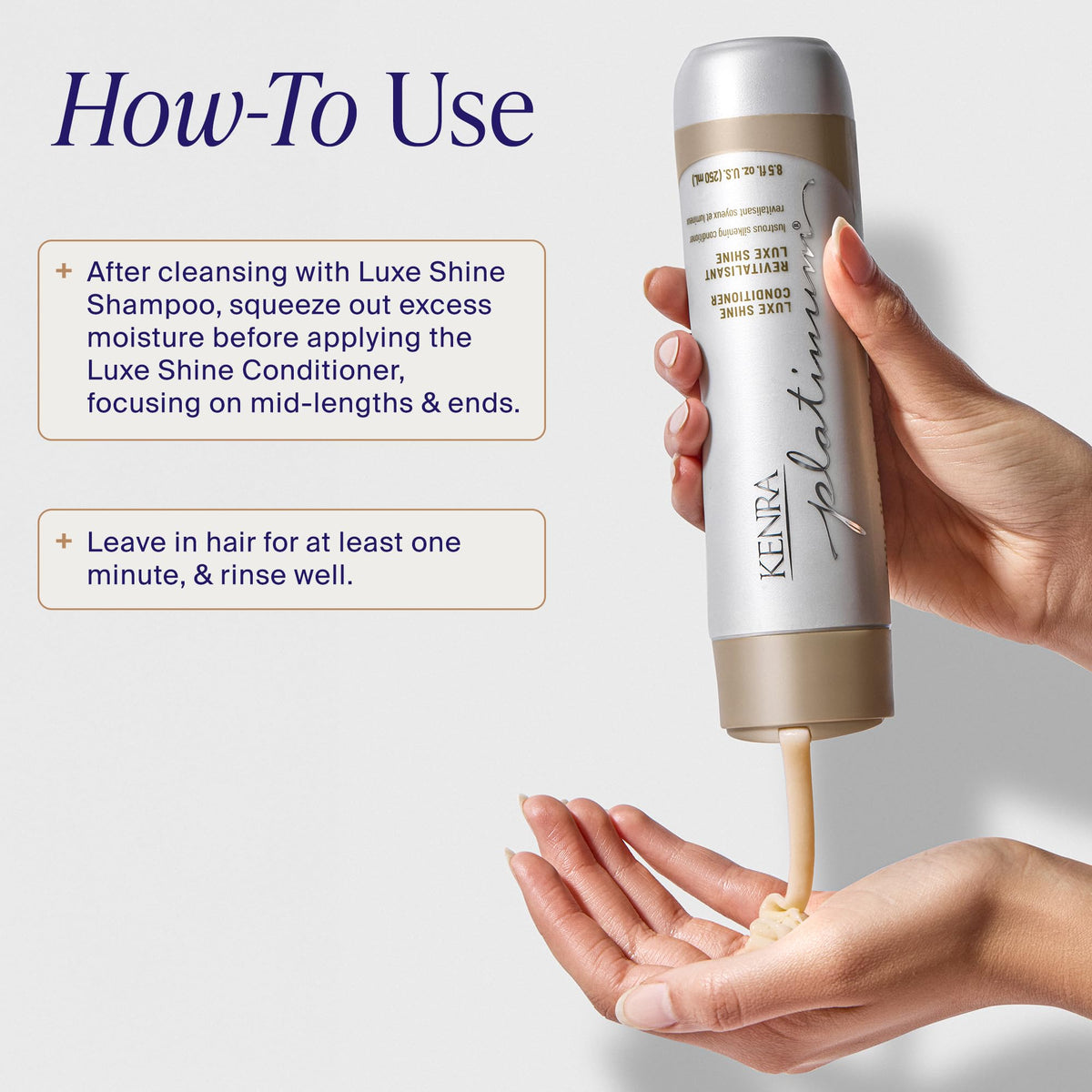 Kenra-treated hair smooth and shiny after use demonstrating frizz control