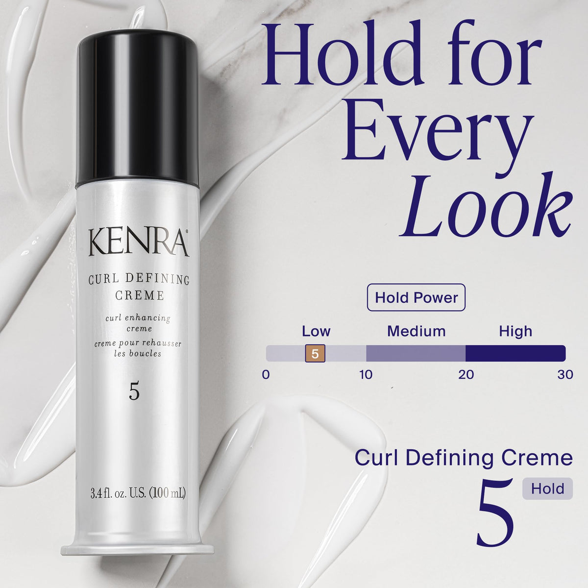 Kenra product dispensed in hand demonstrating amount needed for medium hair