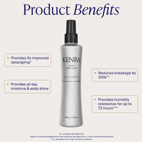 Kenra spray action misting over hair, even coverage and lightweight feel