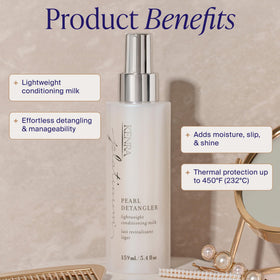 Kenra close-up of milky detangler texture highlighting smooth slip benefit