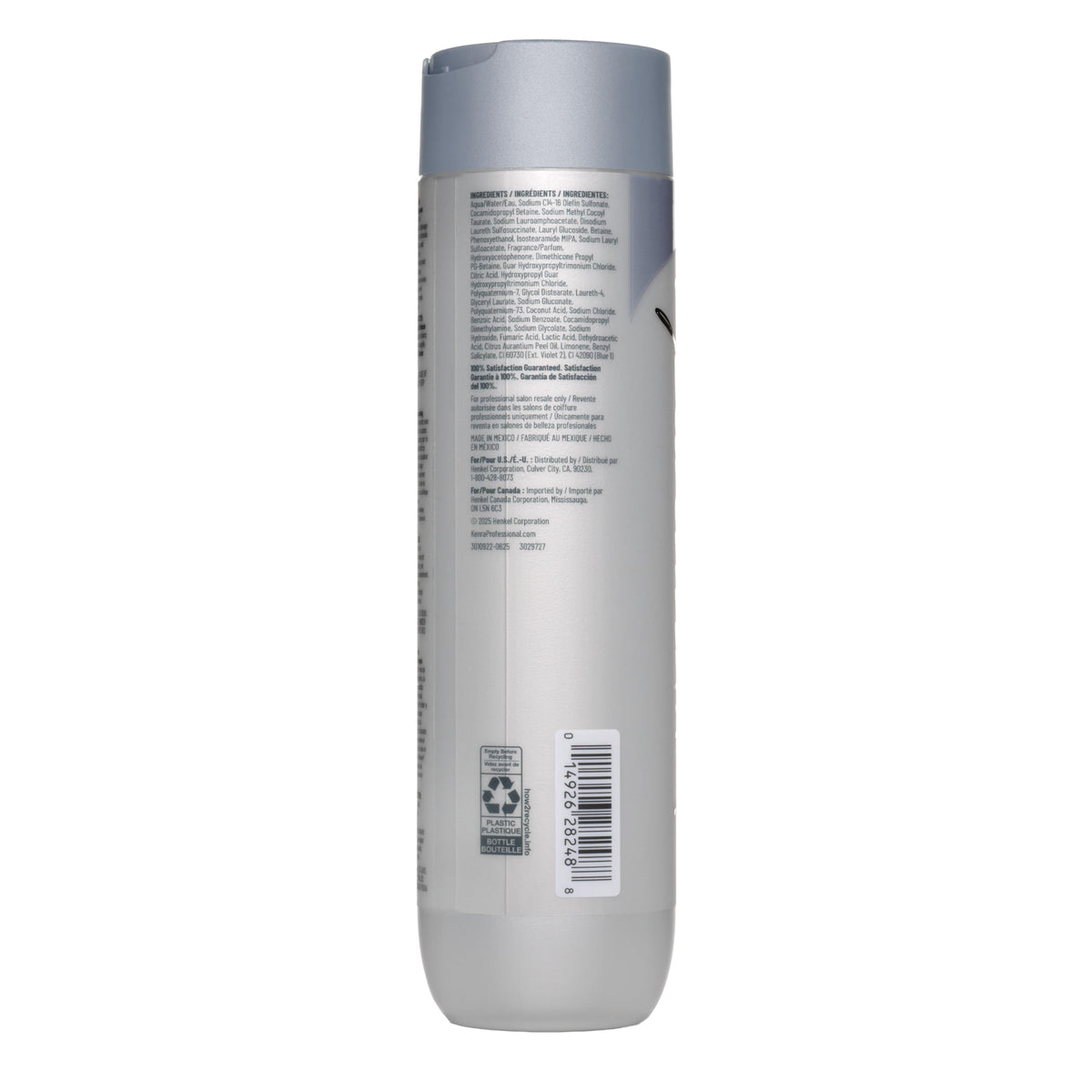 Back label detail of Kenra showing ingredient and scalp‑friendly benefits