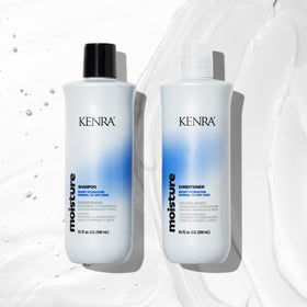 Kenra label highlighting cactus flower extract ingredient and lightweight hydration