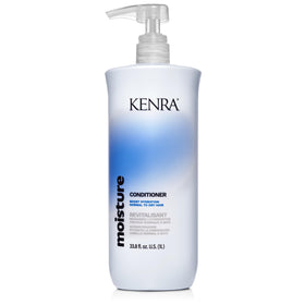 Kenra Moisture conditioner front packaging shows large salon-size bottle and branding benefits