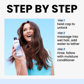 Kenra moisture shampoo creamy texture close-up indicating hydration
