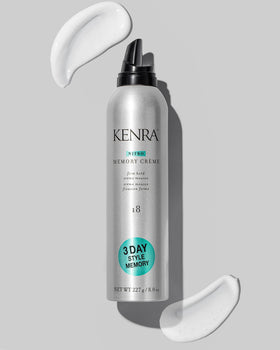 Kenra Nitro Memory Crème smoothing flyaways on hair showing frizz control benefit