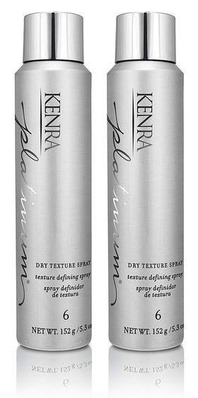 Kenra front packaging showing two cans and product benefit