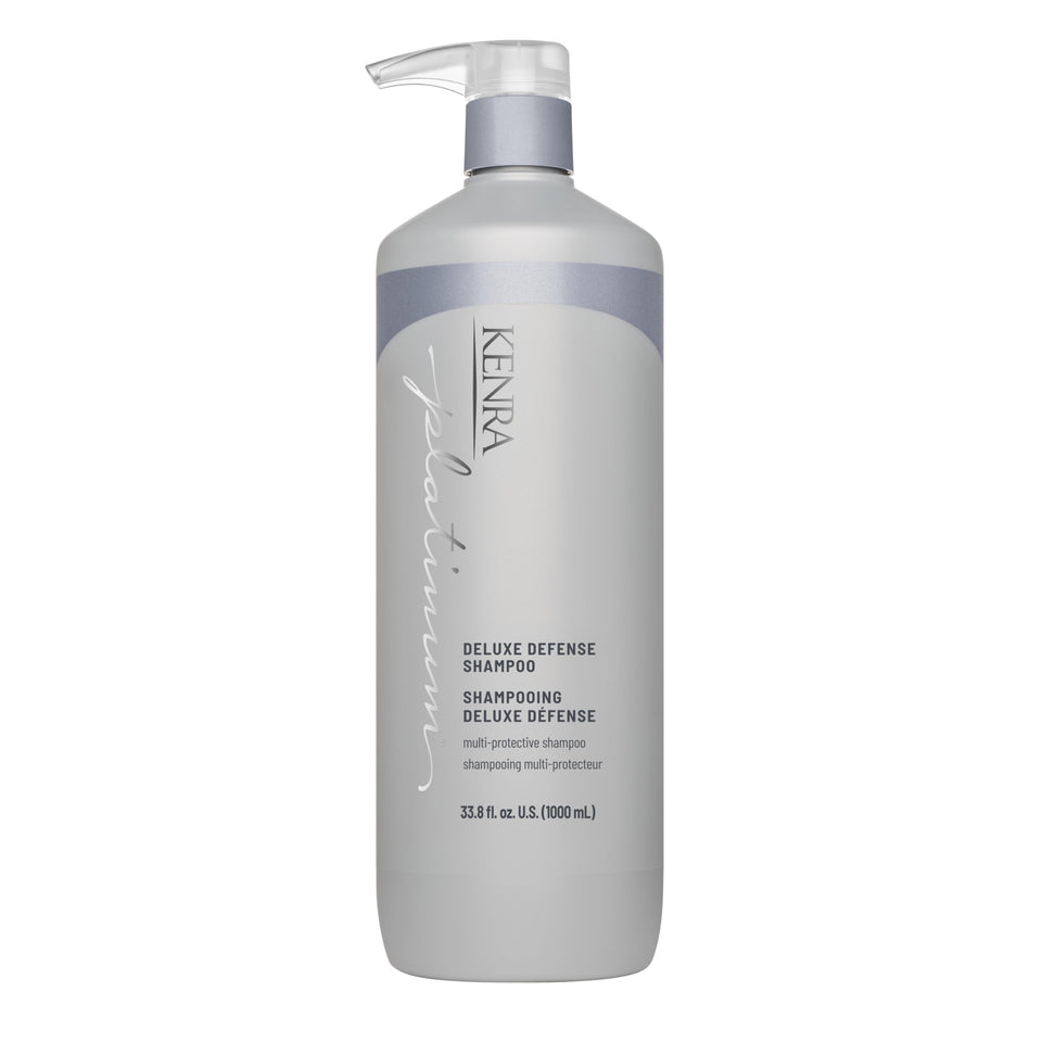 Kenra platinum front packaging showing large 33.8 oz bottle and branding for long-lasting supply