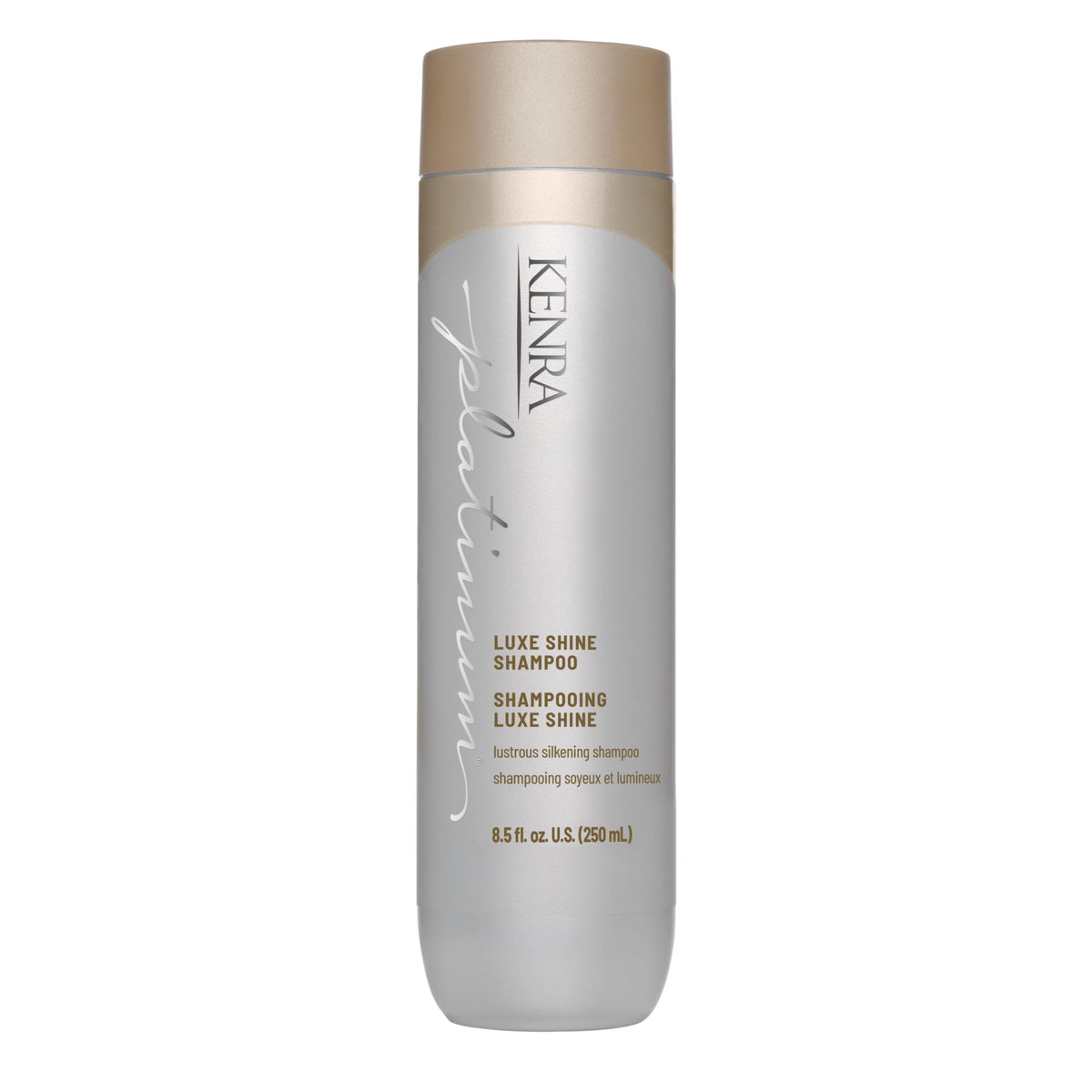 Kenra bottle front packaging showing product benefit of shine