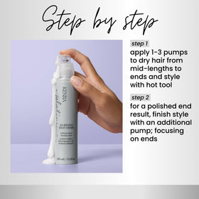 Kenra Platinum being applied to damp hair showing improved manageability and slip