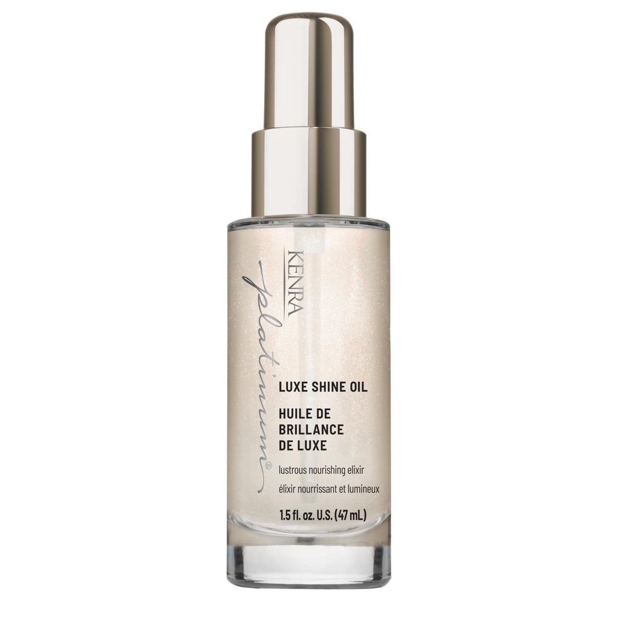 Kenra bottle front view showing sleek packaging and brand benefit