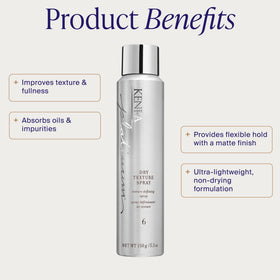 Kenra side label detail highlighting matte finish and lightweight formula
