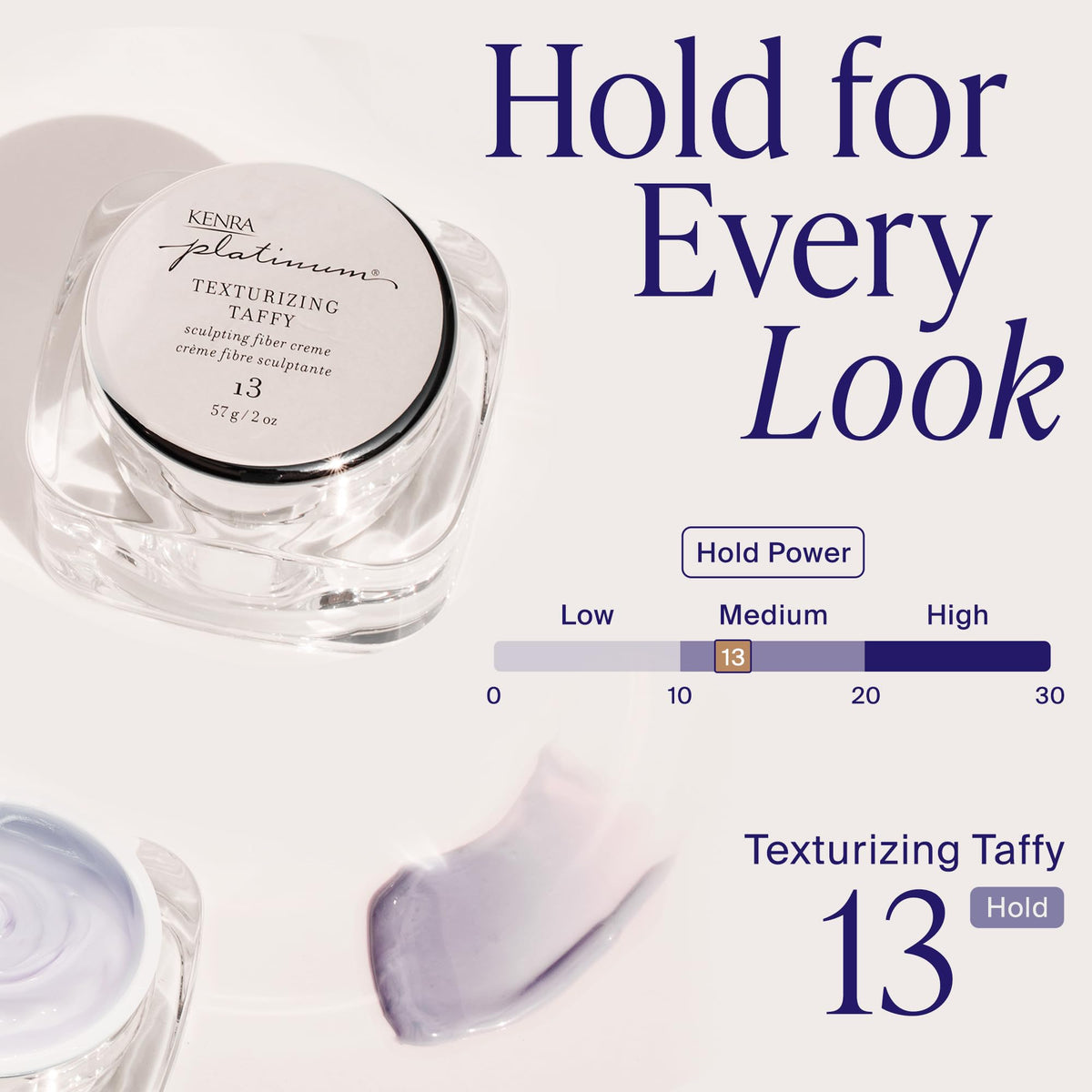 kenra hands rubbing taffy demonstrating even distribution for better styling results