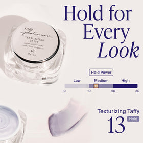 kenra hands rubbing taffy demonstrating even distribution for better styling results