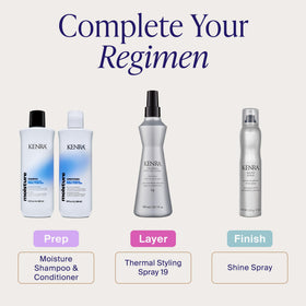 Kenra product on salon counter in lifestyle scene highlighting professional results