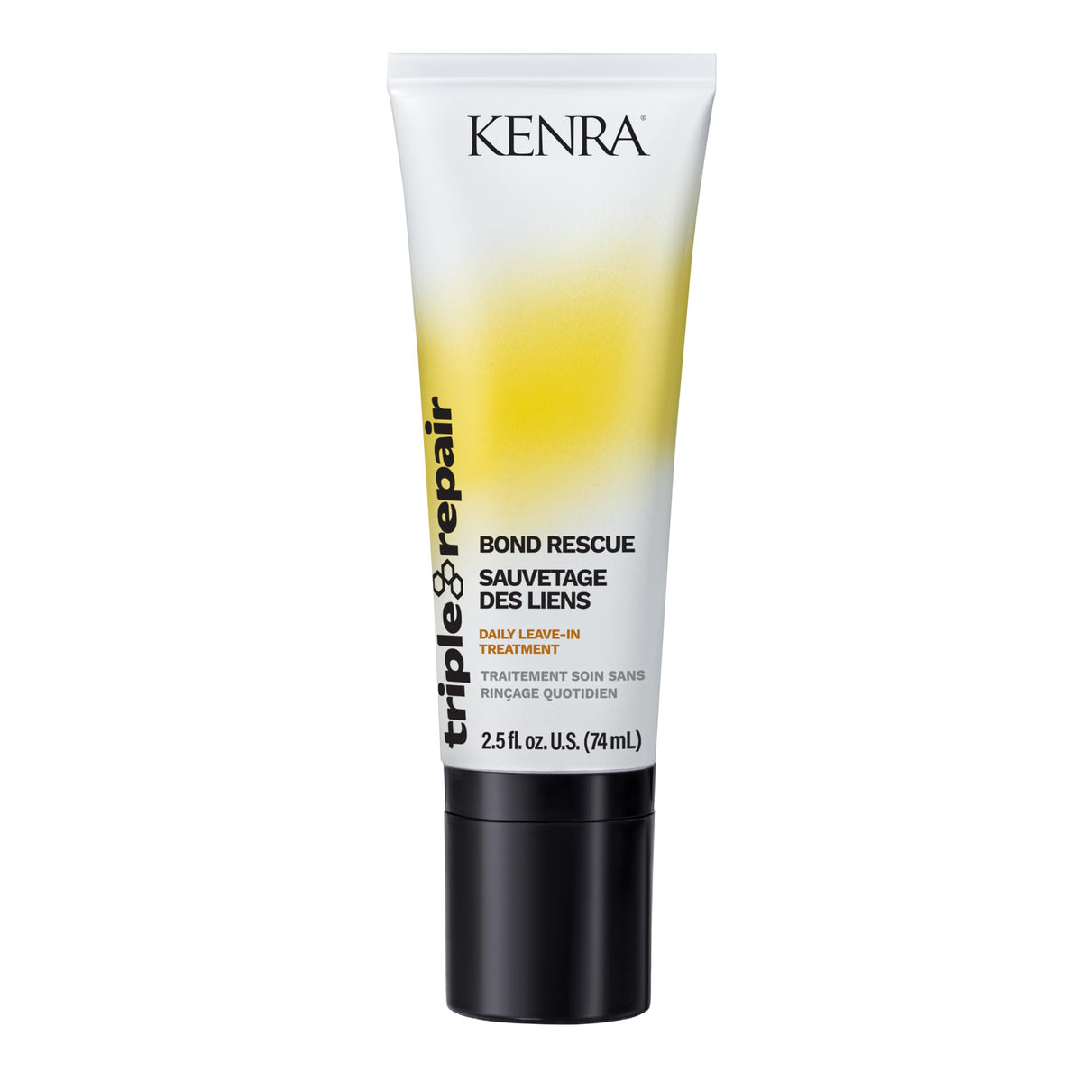 Kenra Triple Repair front packaging showing bottle and label, highlights strength benefit