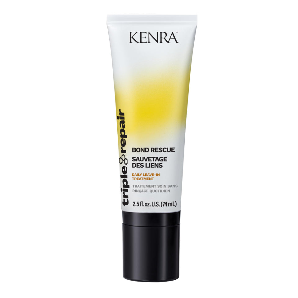 Kenra Triple Repair front packaging showing bottle and label, highlights strength benefit