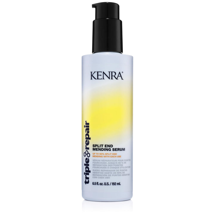 Kenra bottle front packaging showing serum and benefit of sealed split ends
