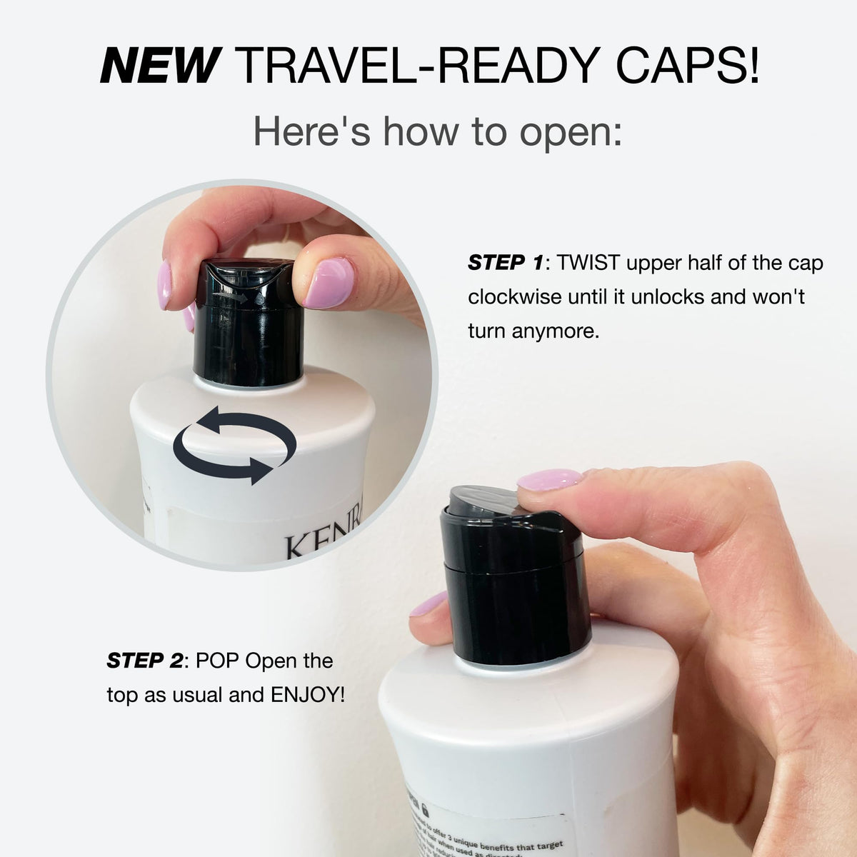 Kenra label close-up highlighting peptides and amino acids benefits