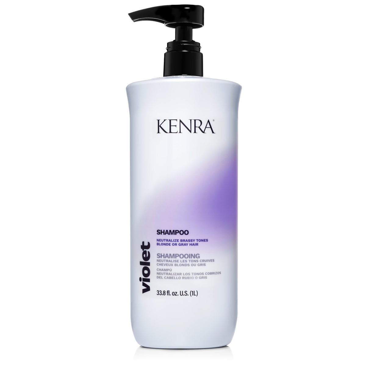 Kenra front bottle showing label and purple formula for neutralizing brass