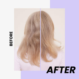 Kenra rich violet lather demonstrating toning pigment and gentle cleanse