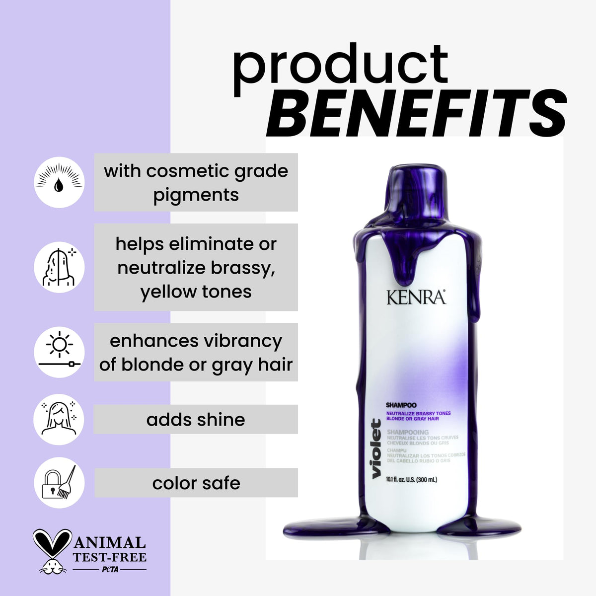 Kenra pump top dispensing shampoo for easy salon-style use