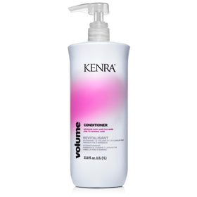 Kenra volume conditioner front packaging showing bottle and label benefits