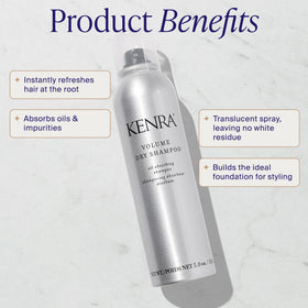 Kenra spray action releasing translucent mist to instantly absorb oil