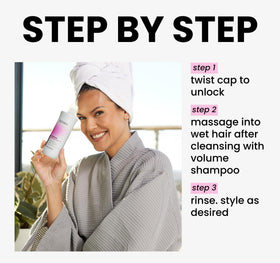Kenra conditioner texture on palm showing lightweight cream for easy spread