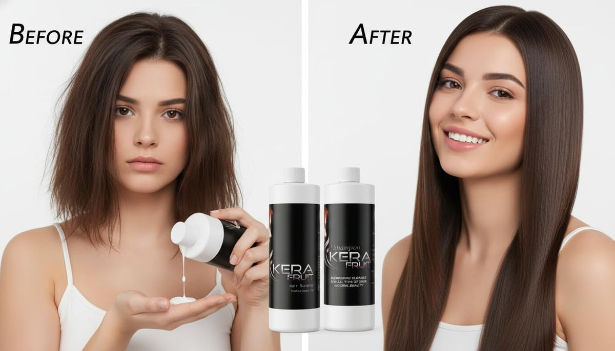 KERA FRUIT applied in hands illustrating smooth application and improved manageability