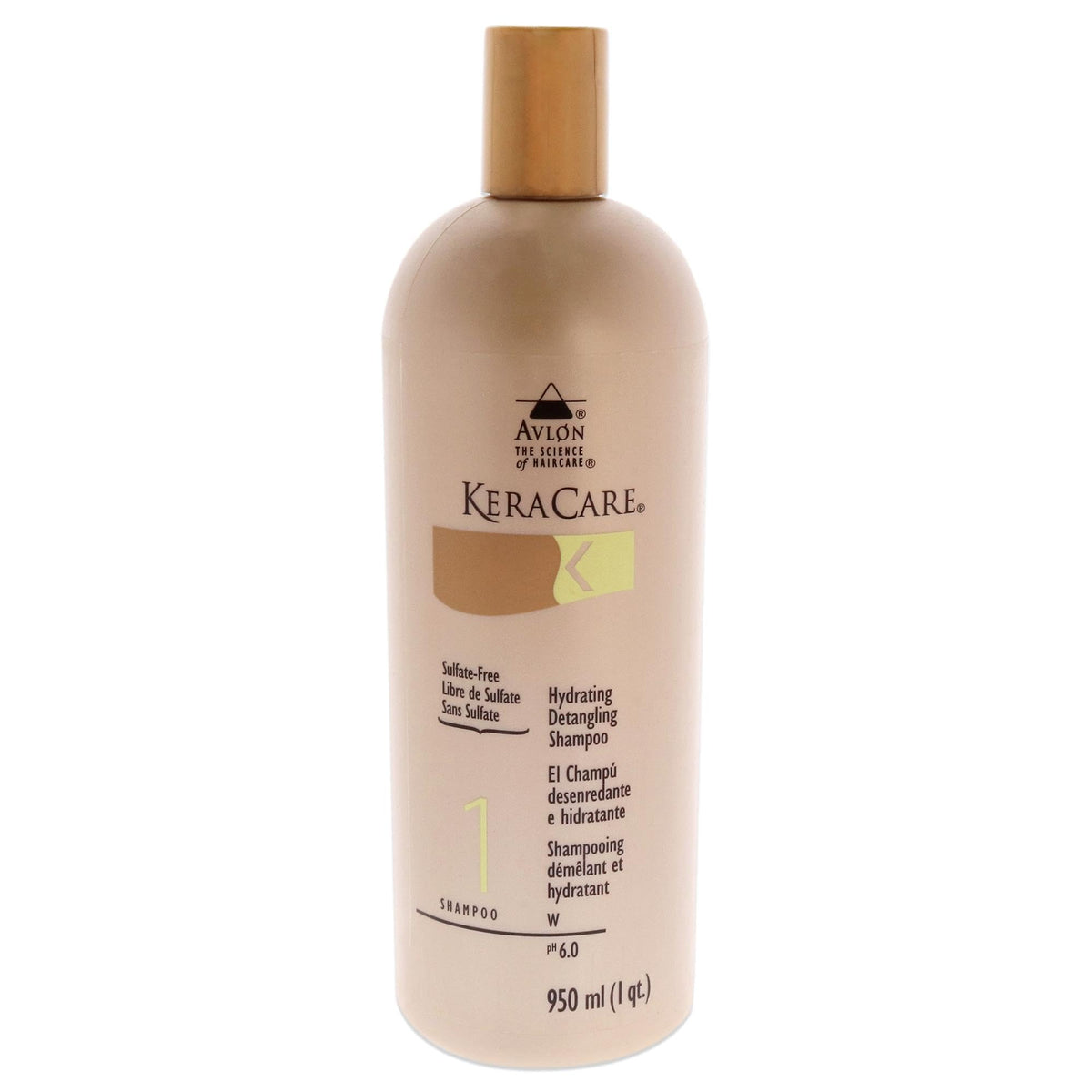KeraCare front bottle shot showing label and 32 oz size with clear product benefits