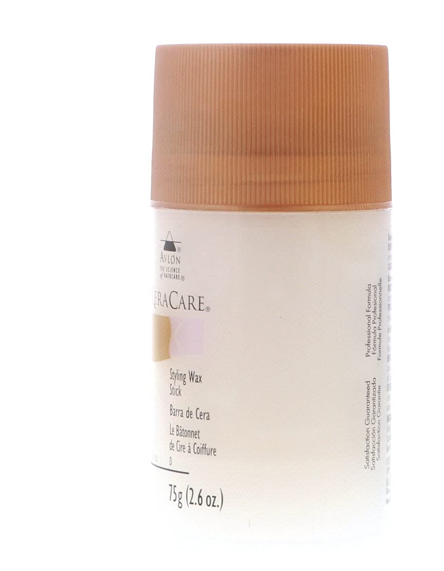 KeraCare wax stick open with visible balm texture for precise styling