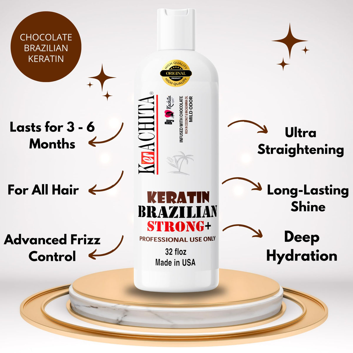 KERACHITA back label highlighting ingredients argan oil coconut oil benefits