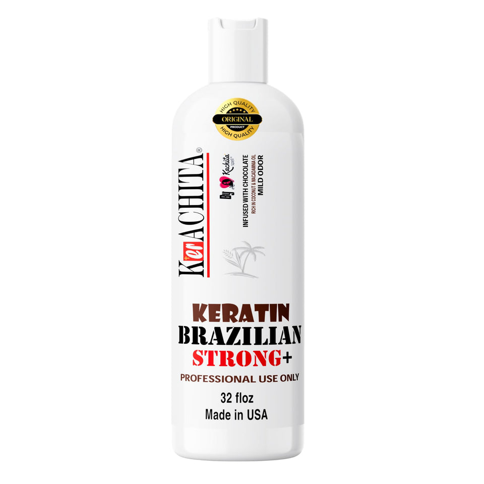 KERACHITA front bottle showing 32oz chocolate keratin and professional finish