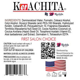 KERACHITA size comparison hand holding bottle showing value-sized supply