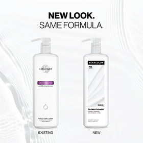 KERACOLOR clenditioner back label close-up listing ingredients and benefits