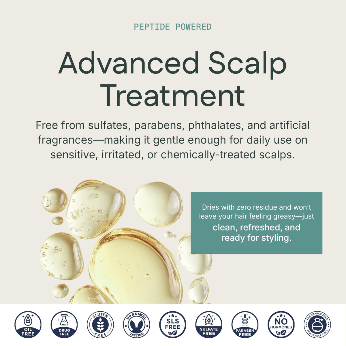 KeraFactor label close-up displaying biomimetic growth factors and ingredient transparency benefit