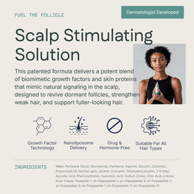 KeraFactor precision dropper applying solution to scalp for targeted, mess-free dosing benefit