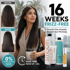 KERAGEN bottle close-up label highlighting formaldehyde-free organic keratin formula benefit