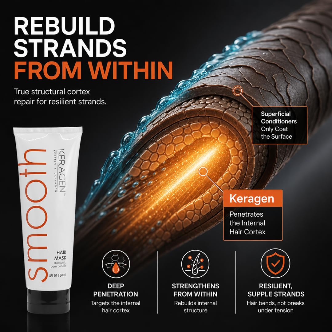 KERAGEN applied in shower to wet hair, aids penetration for cortex repair
