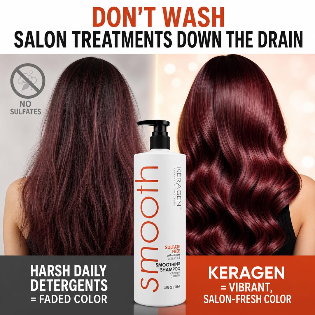 KERAGEN label ingredient panel focusing on keratin-collagen blend benefits