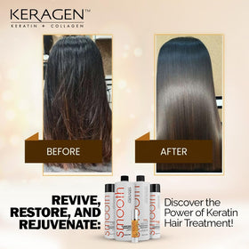 KERAGEN lifestyle bathroom setup illustrating at-home salon-quality routine
