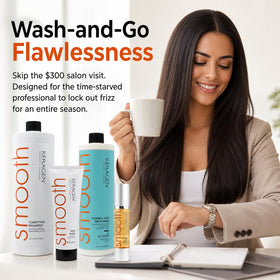KERAGEN scale comparison 16oz bottle in hand showing full-size kit value and coverage