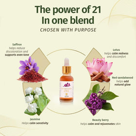 Kerala Ayurveda oil texture on hand showing silky, non-greasy finish