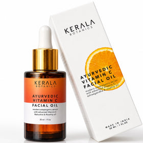 kerala botanics front bottle shows sleek packaging and glow benefits