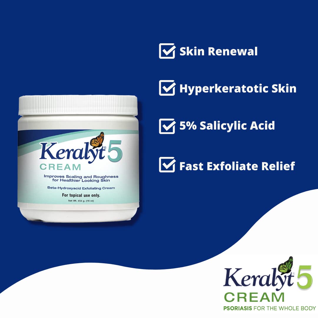 Keralyt 5 being applied to an elbow demonstrating scale-softening benefit
