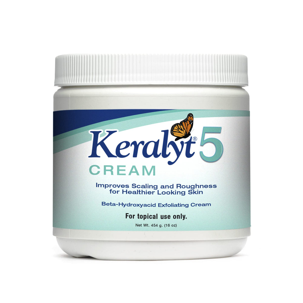 Keralyt 5 front tube showing product and benefit of exfoliation