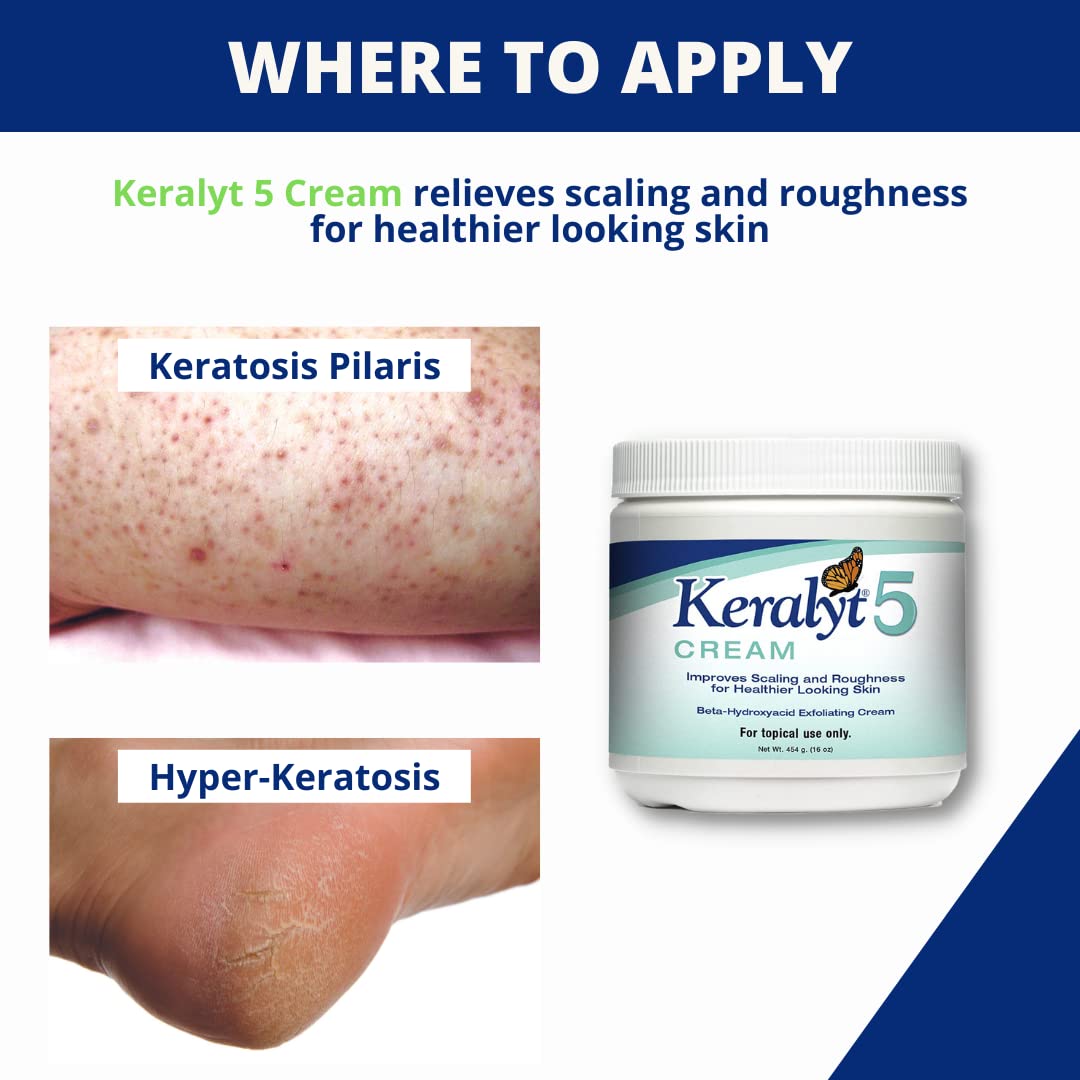 Keralyt 5 label and ingredient list highlighting active 5% salicylic acid